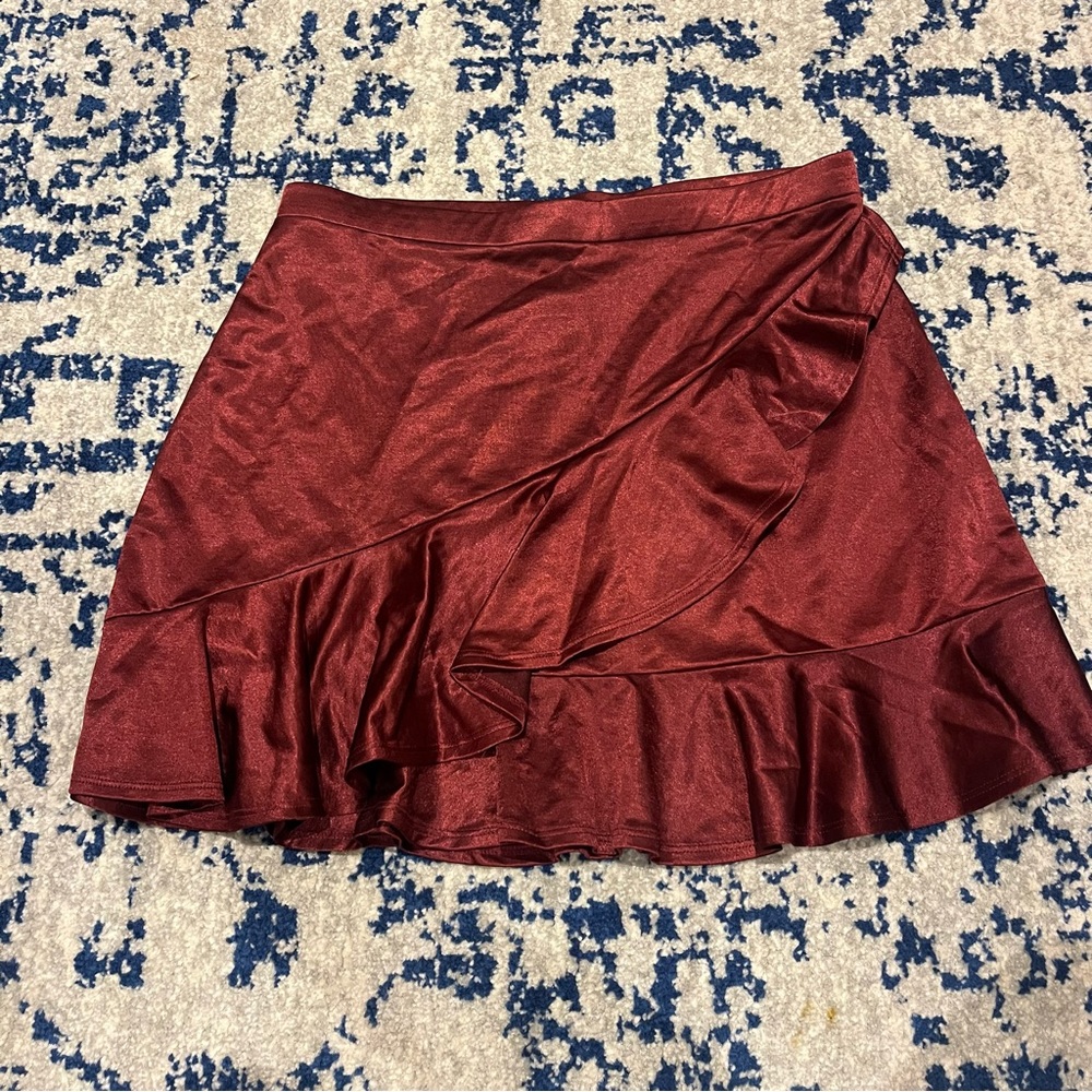 Express Red Mini Skirt